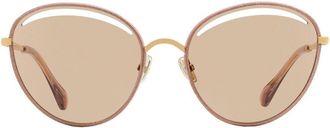Jimmy Choo Eyewear Malya cut-out sunglasses - women - Metal (Other)/Acetate - One Size - Neutrals