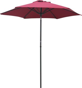 vidaXL Sombrilla De Aluminio Burdeos 200x224 Cm Vidaxl
