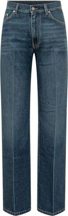 Stella McCartney Jeans met persvouw- recht model - Dames - Regular Fit Jeans - Blauw - W27 - Katoen - Jeans