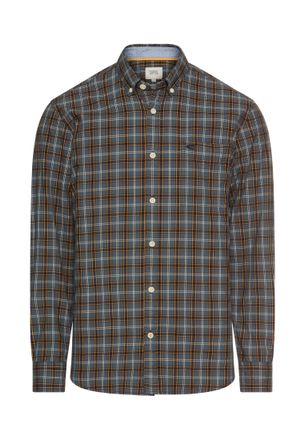 Camel Active Karohemd CAMEL ACTIVE, Damen, Gr. M, N-Gr, burned gelb, Web, Obermaterial: 100% Baumwolle, kariert, regular fit taillenbedeckt, ohne Ausschnitt, Mansc