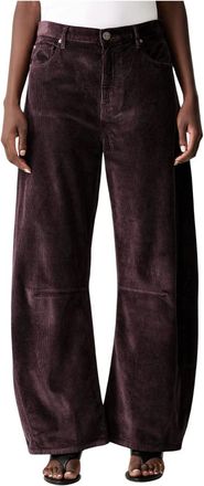 Pinko Pinko, Broeken, Dames, Rood, W28, Katoen, Loose-fit Jeans