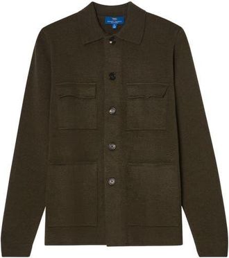 Robert Talbott Landon Sweater Jacket in Dark Olive at Nordstrom, Size Xxx-Large