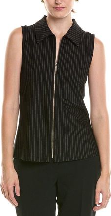 Anne Klein Front Zip Mock Neck Top