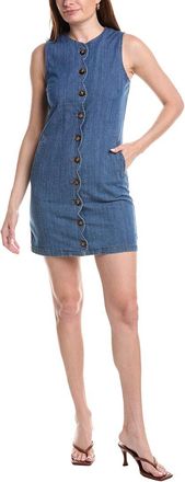 Ellen Tracy Denim Scalloped Dress