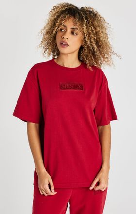 Siksilk Camiseta roja de gran tama&ntilde;o XXL