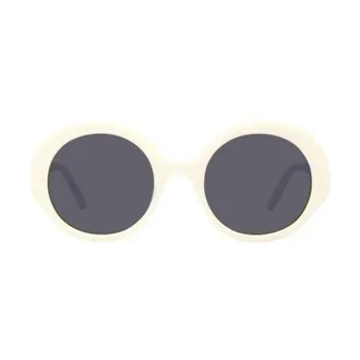 Loewe LW40135I25A Round Acetate Frame Sunglasses - Ivory
