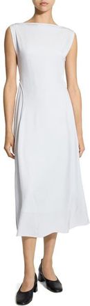 Theory Boat Neck Midi Dress in Pastel Grey at Nordstrom, Size 00