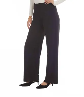 Karen Kane Travel Jersey Wide Leg Pants In Black