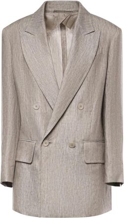Max Mara Olimpia Jacket - Dames - Blazers - Beige - S - Katoen - Jassen
