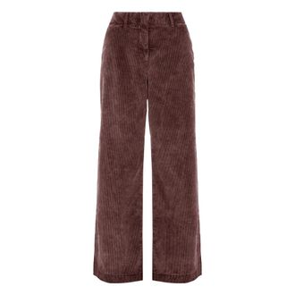 Bomboogie Fluwelen Palazzo Broek - Dames - Broeken - Rood - Maat: 2XS