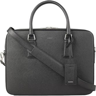Sandro Reconstituted leather briefcase in Black at Nordstrom, Size Medium