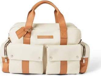 Brunello Cucinelli Calfskin and cowhide duffle bag in Ivory at Nordstrom