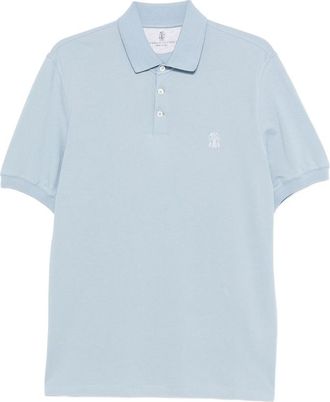 Brunello Cucinelli Embroidered Cotton Polo Shirt