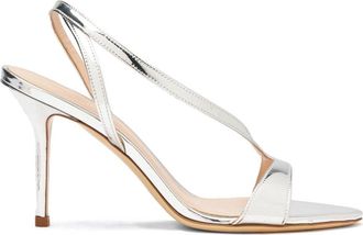 Scarosso 85mm Paula strappy sandals - women - Patent Calf Leather/Calf Leather/Calf Leather - 39.5 - Silver