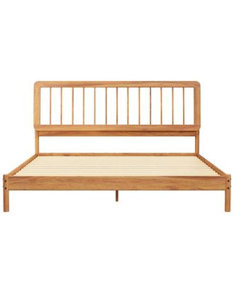 Walker Edison Spindle Midcentury Modern Solid Wood Bed