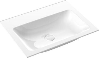 Emco Emco - Lavabo Evo 600, 611x475mm, Sin Rebosadero, Para Mueble Bajo