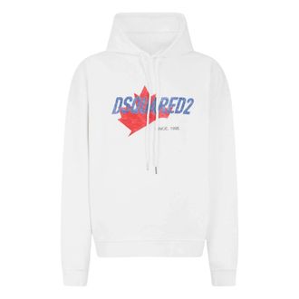 Dsquared2 Hoodies, male, White, Size: XL Dsquared2 Sweaters White