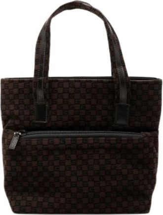 Gucci Pre-owned Jacquard Tote Bag - Dames - Vintage Shopper - Bruin - ONE Size - Vintage