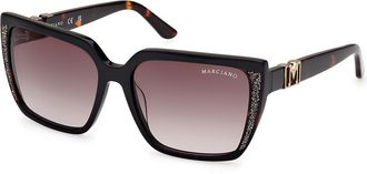 Guess GM00012 05B Womens Sunglasses Black Size 58
