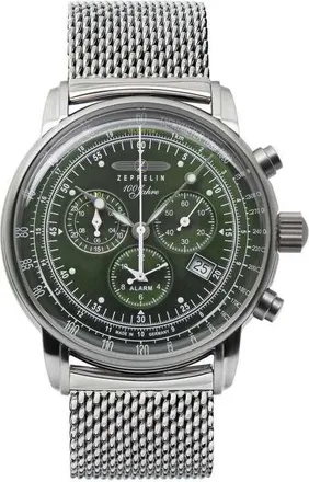 Zeppelin 100 Jahre Chronograph Green Dial Mens Watch 8680M4