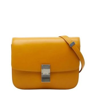 Celine Pre-owned Cross Body Bags, female, Yellow, Size: ONE SIZE Pre-owned Vintage Shoulder Bag