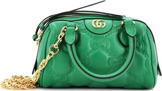 Gucci Ophidia Convertible Boston Top Handle Bag GG Matelasse Leather Mini crossbody bag - Groen