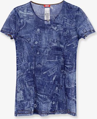 Diesel T-shirt Kasia con stampa denim - DIESEL - gender_Woman
