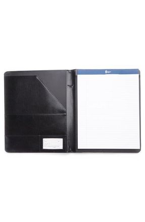 Royce Leather Leather Writing Portfolio Cover in Black at Nordstrom