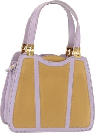 Fendi Handbag Cuir Purple Leather Handbag (Pre-Owned)