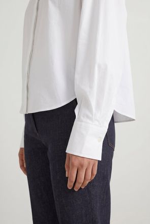 Brunello Cucinelli Oversized Cotton Shirt - White