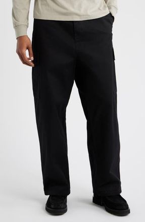 Carhartt Work in Progress Brady Cotton Twill Cargo Pants in Black (Rinsed) at Nordstrom, Size Medium