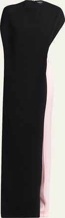 Tom Ford Backless Cape Straight-Leg Jumpsuit