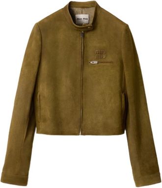 Miu Miu Waxed Suede Jacket