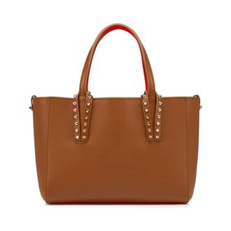 Christian Louboutin Tote Bags, female, Brown, Size: ONE SIZE Top Handle Studded Trim