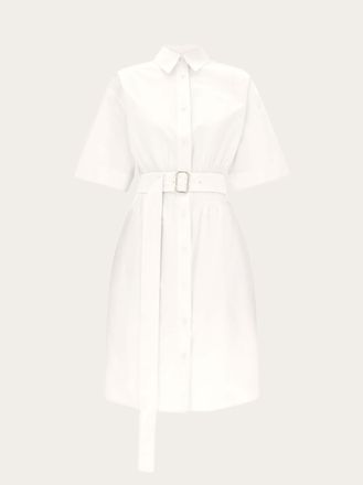 Ferragamo Women Cotton and silk shirt dress White
