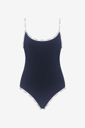 Moncler Einteiliger Badeanzug mit Logo-Tr&auml;gern