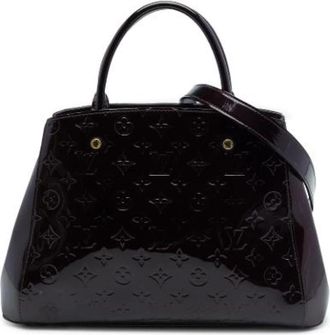 Louis Vuitton Pre-owned Montaigne MM - Dames - Vintage Handtas - Paars - ONE Size - Leer - Vintage