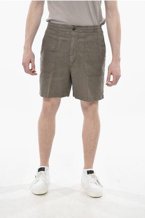 Altea Linen Shorts in a Solid Color size Xxl