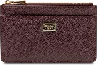 Dolce & Gabbana Portacarte Vitello - Dames - Portefeuilles - Bruin - ONE Size - Accessoires