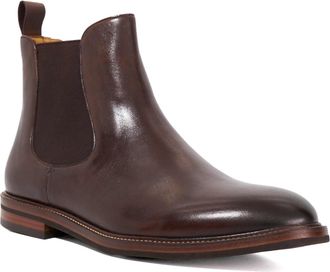 Dune London Mens Maisen Wf - Wide Fit Leather Formal Chelsea Boots - Brown - Size UK 10