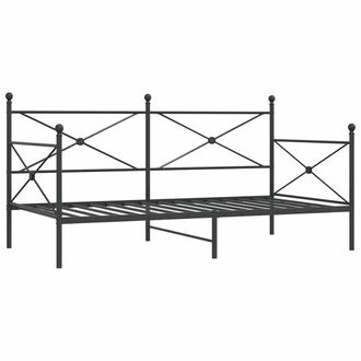 Berkfield Home Day Bed without Mattress Black 100x190 cm Steel