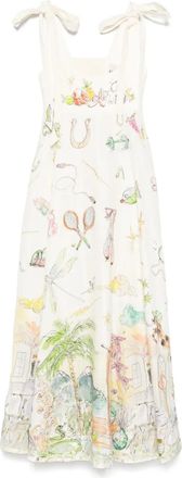 Alemais Abito midi con stampa grafica - Toni neutri