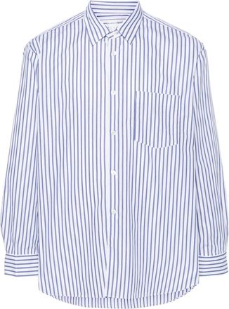 Comme Des Gar&ccedil;ons striped cotton shirt - men - Cotton - L - Blue