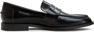 Cesare Gaspari Leren Loafers met Blokhak - Patent Zwart - Dames - Loafers - Zwart - 38 EU - Leer - Schoenen