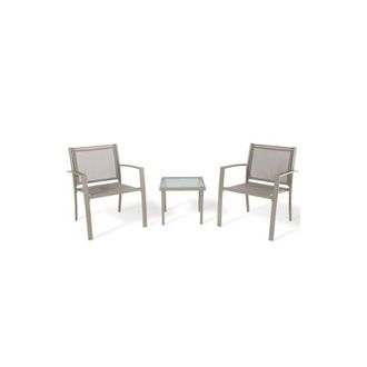 OEM C Set 3 Pz Salotto Havana Acciaio Taupe/marrone
