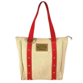 Louis Vuitton Pre-owned Tote Bags, female, Beige, Size: ONE SIZE Pre-owned Canvas Tote Bag