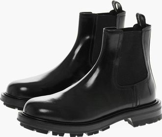 Alexander McQueen Stivaletti Chelsea in Pelle con Pannelli Elastici Alexander McQueen