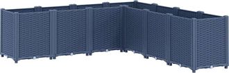vidaXL Jardinera Pp Azul Gris 160x160x53 Cm Vidaxl