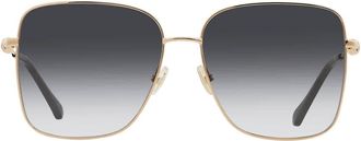 Jimmy Choo London Grey Gradient Square Ladies Sunglasses HESTER/S 02M2/9O 54