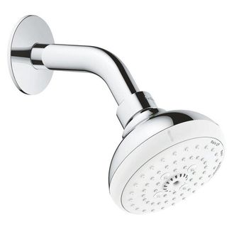 GROHE Tempesta 100 Hoofddouche - 10cm - 3 straalsoorten - wandmontage - chroom/wit